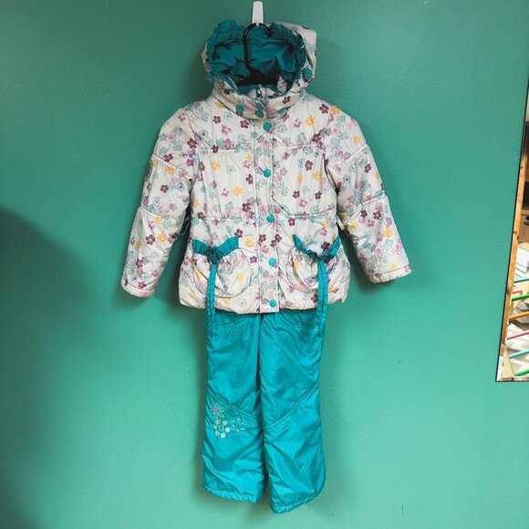 Kiko Girls 2-Piece Winter Coat & Snow Bib Set Size 4 - Picture 2 of 12